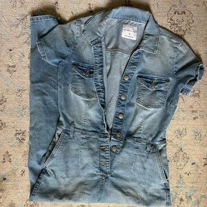 Women’s Denim Jumpsuit/Overalls - Size Medium
